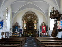 Gymnich, Innenraum der Pfarrkirche St. Kunibert (04.05.2016)