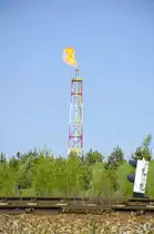 Gasflamme des Fl�ssiggas-Terminals in Świnoujście (Swinem�nde). Aufnahme: 6. Mai 2016.