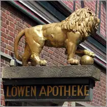 Stade. Die L�wen-Apotheke in der H�kerstra�e geht auf das Jahr 1655 zur�ck. Damals erteilte der schwedische K�nig Karl X. Gustav dem schwedischen Apotheker Gabriel Luther das entsprechende Privileg. 12.05.2016