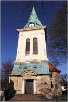 Bremerhaven. Die Dionysiuskirche im Stadtteil Lehe. Vorgngerbauten gehen auf das 13. Jahrhundert zurck. Die jetzige Kirche wurde nach einem Brand im Jahr 1801 von 1802 bis 1803 auf den Grundmauern der alten Kirche errichtet. 07.05.2016