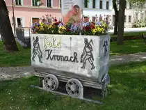 Goldkronach, Goldbergbauwagen am Marktplatz (21.05.2016)