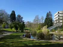 Freiburg, der Botanische Garten im Stadtteil Herdern, eine gr�ne Oase in der Stadt, April 2015