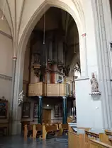 Grave, Orgelempore in der St. Elisabeth Kirche (07.05.2016)