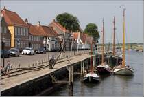 Ribe. Die Skibbroen erinnert an alte Zeiten, als Ribe noch einen Hafen mit Zugang zum Meer hatte. 31.05.20916