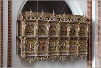 Roskilde. Die Knigsloge des Doms wurde um 1600 eingefgt. 01.06.2016