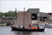 Roskilde. Vom Vikingeskibsmuseet geht der Blick hinber zum Dom. 01.06.2016