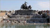 Kopenhagen. Der Gefion-Brunnen am Hafen wurde 1908 eingeweiht. Er ist das grte Dankmal in Kopenhagen. 02.06.2016