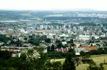 Blick auf P�cs in s�dlicher Richtung. Bild vom Dia. Aufnahme: Juni 1990.