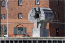 Kopenhagen. Dieses wetterfeste Ausstellungsstck steht bei der Kniglichen Abgusssammlung direkt am Hafenbecken. 04.06.2016 
