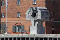 Kopenhagen. Dieses wetterfeste Ausstellungsst�ck steht bei der K�niglichen Abgusssammlung direkt am Hafenbecken. 04.06.2016 