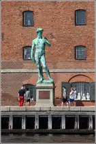 Kopenhagen. Dieser David steht als wetterfestes Ausstellungsst�ck bei der K�niglichen Abgusssammlung direkt am Hafenbecken. 04.06.2016 