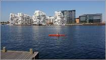 Kopenhagen. Moderne Wohn- und Brosbauten sind am Hafenrand entstanden - wie hier auf Havneholmen. 04.06.2016