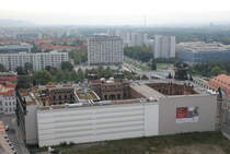 Dresden, Polizeiprsidium (Rckseite), Grunaer Strae - Blick von der Aussichtsplattform der Frauenkirche - 01.10.2012