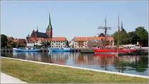 Helsingr. Blick von Kronborg ber den Hafen und zum Dom. 03.06.2016