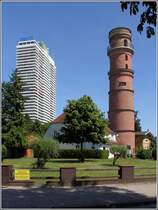 Lbeck. Das Maritim-Hotel und der alte Leuchtturm sind weithin sichtbare Wahrzeichen von Travemnde. 05.06.2016