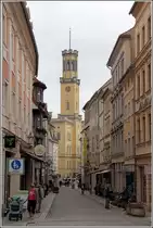 Zittau. Blick von der Neustadt durch die Frauenstra�e zum Rathausturm. 21.06.2016
