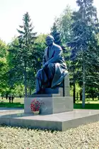 Lenin in-Statue in Kreml, Moskau. Bild vom Dia. Aufnahme: Juni 1989.