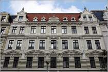 G�rlitz. Fassade eines Hauses aus dem Jahr 1889 in der Augustastra�e. 20.06.2016