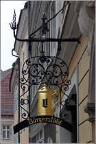 Grlitz. Wirtshausschild des Brgerstbl in der Neistrae. 20.06.2016