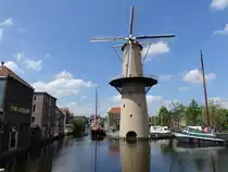 Schiedam, Windm�hle de Kameel im alten Hafen (11.05.2016)