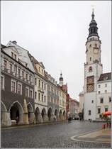 Grlitz. Der Untermarkt mit dem Alten Rathaus, das auf das 14. Jahrhundert zurckgeht. 1303 erhielt Grlitz das Magdeburger Stadtrecht. 20.06.2016
