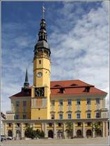 Bautzen. Das Rathaus am Hauptmarkt hat eine lange Baugeschichte und geht bis auf das Jahr 1213 zurck. 22.06.2016