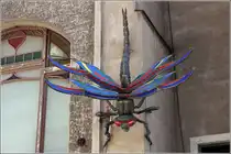 Breslau. Ausgefallene und auffallende Kunst an einem Haus in der Kuznicza. 23.06.2016