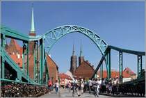Breslau. Blick durch die Dombrcke zum Dom 23.06.2016