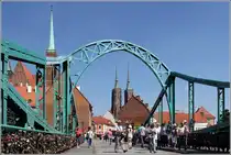 Breslau. Blick durch die Dombr�cke zum Dom 23.06.2016