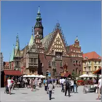 Breslau. Die Baugeschichte des (alten) Rathauses reicht bis in das Jahr 1299 zur�ck. 23.06.2016