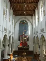 Brielle, Orgel von 1854 in der St. Catharina Kirche, erbaut durch den Orgelbauer Kam (11.05.2016)