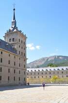 SAN LORENZO DE EL ESCORIAL (Provincia de Madrid), 01.10.2015, Blick auf einen Teil der Schloss- und Klosteranlage El Escorial, grter Renaissancebau der Welt und Weltkulturerbe der UNESCO