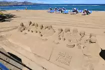 LAS PALMAS DE GRAN CANARIA (Provincia de Las Palmas), 03.04.2016, Kunst an der Playa de las Canteras