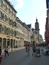 Fu�g�ngerzone Hauptstra�e in Heidelberg/Neckar (Juni 2016)