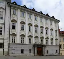 Ljubljana, die Bibliothek der Akademie der K�nste auf dem Neuen Platz, Juni 2016