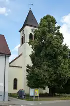 Kehl, die evangelische Christuskirche in der Friedhofstra�e, Juli 2016