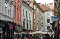 Die Stra�e Star Trg in der Altstadt von Ljubljana. Aufnahme: 1. Juni 2016.