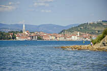 Izola von Kane aus gesehen. Aufnahme: 29. Juli 2016.