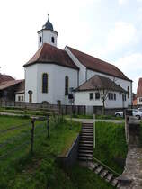 Hofen, St. Barbara Kirche, erbaut von 1783 bis 1784 (10.04.2016)