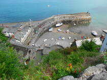 Clovelly am 18.6.2016, Fischerdorf an der Nordostkste Devons, England, 400 Einwohner. Bekannt geworden durch die Romane >Westward Ho< von Charles Kingsley und >A message from the sea< von Charles Dickens.