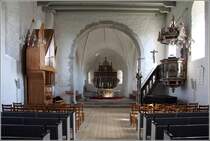 Aakirkeby. Blick in die Aa kirke. 23.08.2016