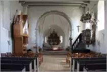 Aakirkeby. Blick in die Aa kirke. 23.08.2016
