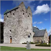 Aakirkeby. Die Aa kirke wurde um 1150 erbaut. Im Mittelalter war sie Bornholms Domkirche. 23.08.2016
