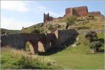 Hammershus auf Bornhom ist die gr��te Burgruine Nordeuropas. Sie wurde 74 m �ber dem Meer auf einem Granitfelsen errichtet. Hier ist die Zugangsbr�cke zu sehen. 27.08.2016