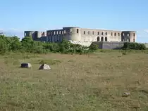 Schloss Borgholm auf �land, erbaut ab 1569 durch Johan III., Schlo�viereck mit runden Eckt�rmen und Bastionen, seit 1806 Ruine nach Brand (13.06.2016) 