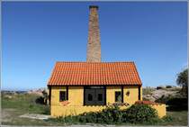 Allinge. Diese ehemalige Rucherei wurde in eine Galerie umgewandelt. 27.08.2016