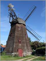 Svaneke. Die Svanemllen ist eine Hollnderwindmhle aus der Mitte des 19. Jahrhunderts. 26.08.2016