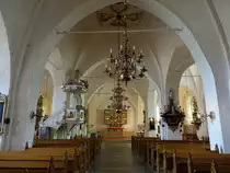 K�ping, Innenraum der Ev. Kirche mit Altar aus dem 16. Jahrhundert (15.06.2016)