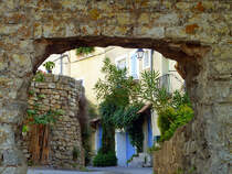 Altstadtstimmung an den Befestigungsmauern in Cournonterral. 09.09.2016