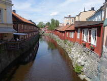 Vsteras, Holzhuser am Svartan Bach (15.06.2016)